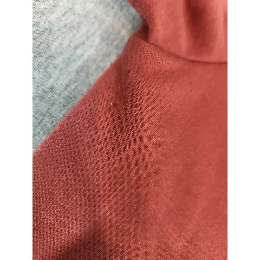 AXIS Rust Ruched Side Bodycon Dress Medium Short Sleeve Stretch Made USA - Picture 9 of 9